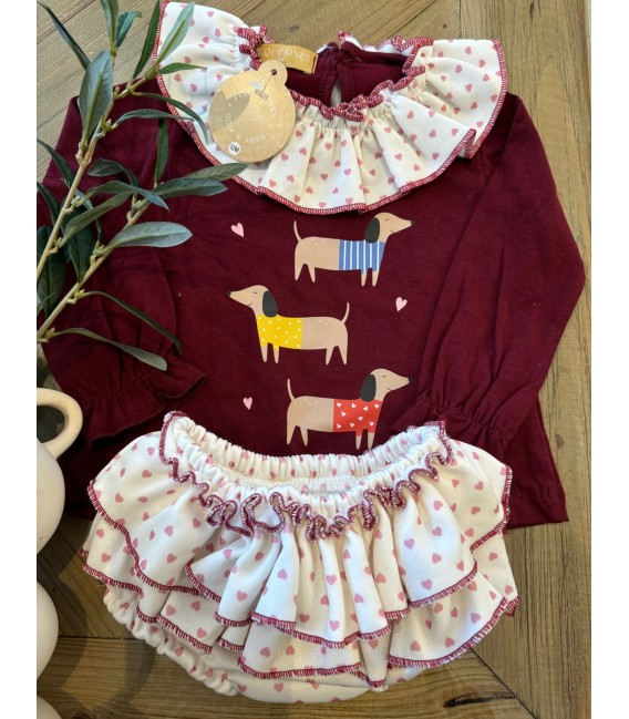Conjunto dog salchicha bonito