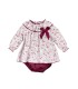 Conjunto dos piezas floral burdeos