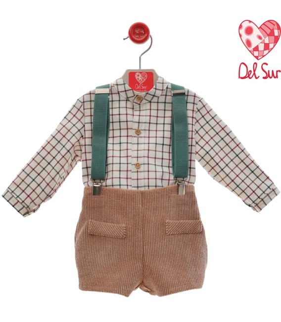 Conjunto camisa con tirantes verde