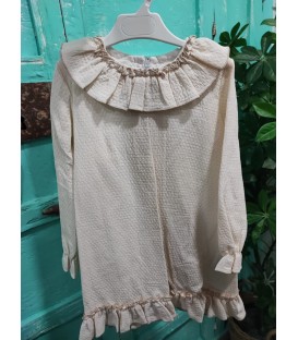 vestido tonos beige