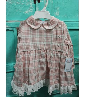 Vestido cuadro rosa