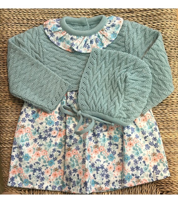 vestido floral azulon