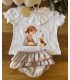 conjunto niña/perro
