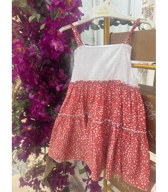 vestido flores rojas