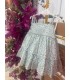 Vestido flores verde