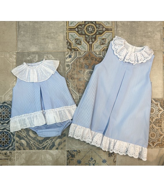 Vestidos Rayas Celeste