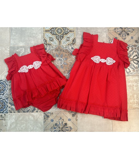 Vestido Rojo Plumeti