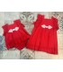 Vestido Rojo Plumeti