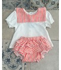 Conjunto de dos piezas coral