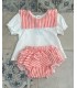 Conjunto de dos piezas coral