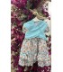 Vestido flamenca con pañuelo azul