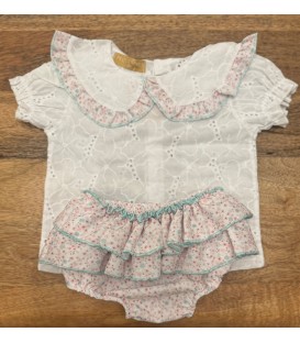 conjunto camisa perforada