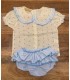 conjunto camisa plumeti/falda celeste