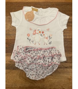conjunto cisnes con moña
