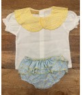 conjunto cuello vichy amarillo