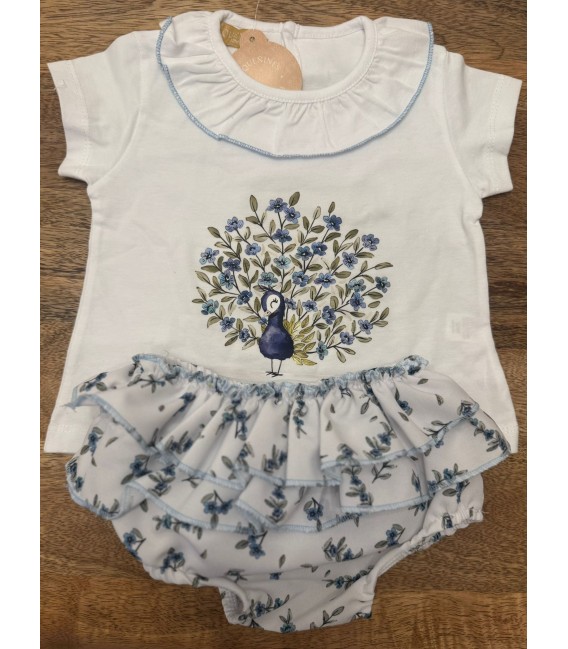 conjunto pavo floral