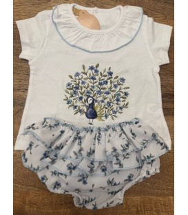 conjunto pavo floral