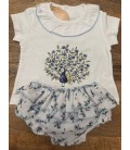 conjunto pavo floral