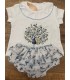 conjunto pavo floral