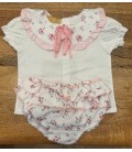 conjunto lazo petit vichy rosa