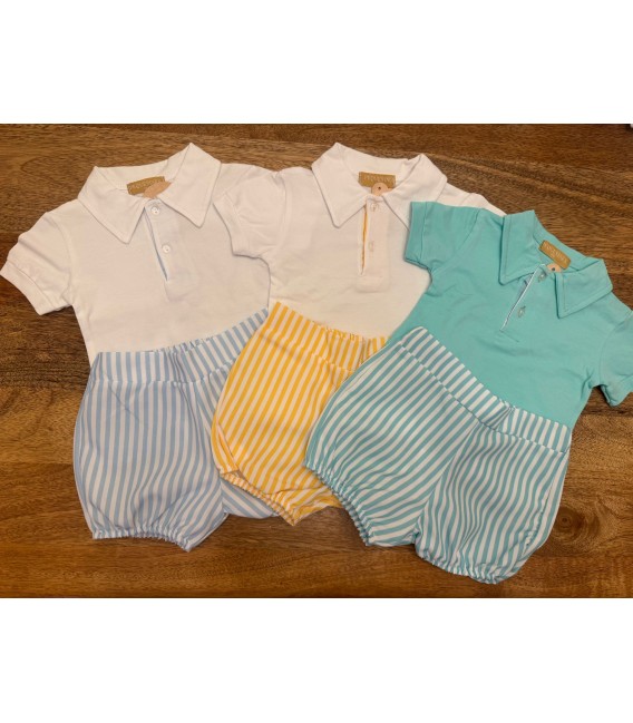 CONJUNTO POLO/PANTALON DE RAYAS