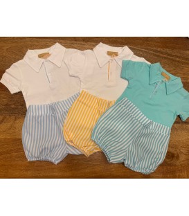 CONJUNTO POLO/PANTALON DE RAYAS