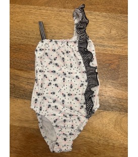 bañador bailarina vichy negro