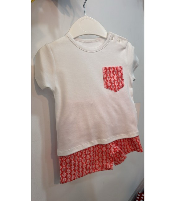 Conjunto pantalon bolsillo rojo
