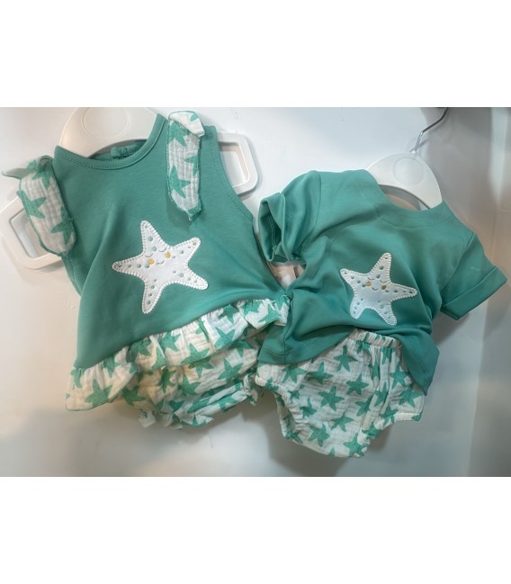 Conjunto algodon estrella