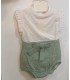 Conjunto camisa plumeti braguita verde