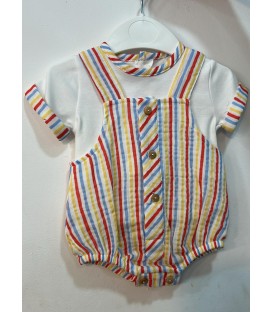 Conjunto peto con camiseta raya
