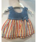 Vestido rayas con hilo