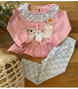 Conjunto leggins niña/patos