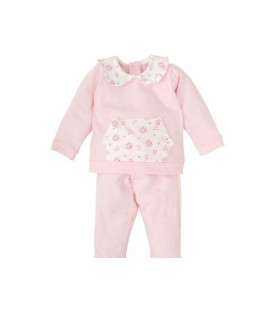 Chándal rosa bebe floral