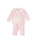 Chándal rosa bebe floral