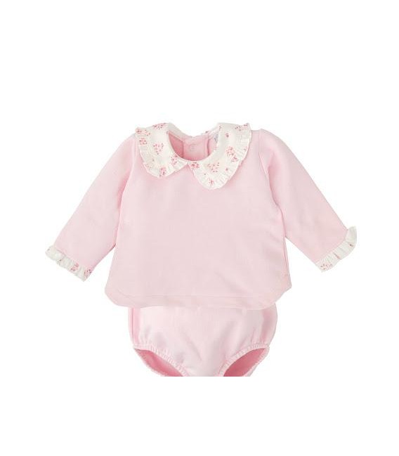 Conjunto cubre pañal floral