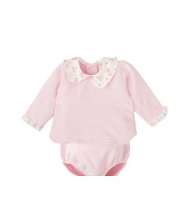 Conjunto cubre pañal floral