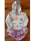 conjunto sudadera gatito miau