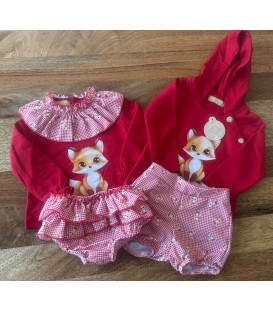conjunto zorrito sudadera roja