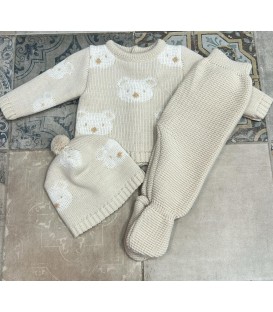 Conjunto Lana Oso 3 piezas