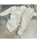 Conjunto Lana Oso 3 piezas