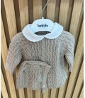 Bombacho de lana cuello bebe con gorro