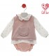 Conjunto ranita con chaleco familia entretelas