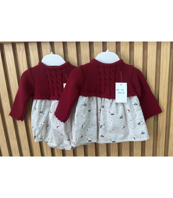 Pelele y vestido lana bufanda