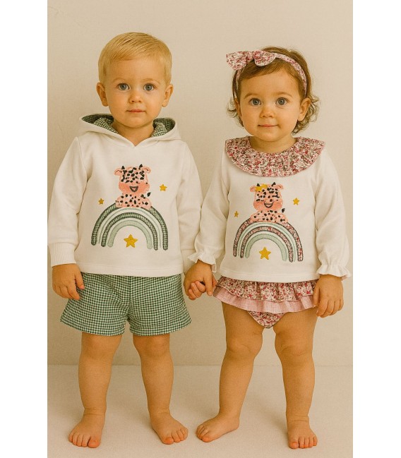 Conjunto arcoíris dog