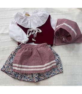 Pastorcita Burdeos Elegante