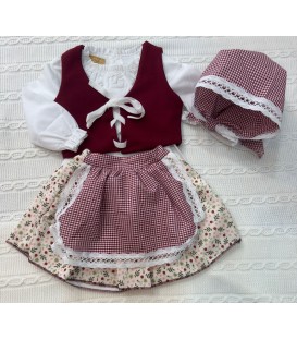 Pastorcita Burdeos bonito