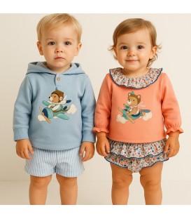 conjunto osito avioneta