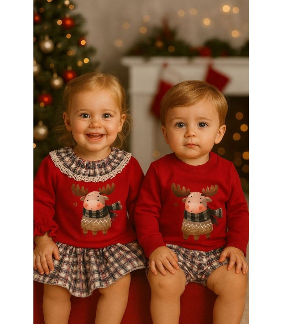 conjunto reno con bufanda