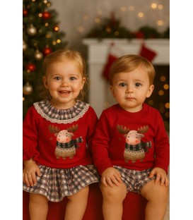 conjunto reno con bufanda